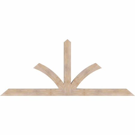 Ekena Millwork Richland Smooth Timber Gable Bracket, Douglas Fir, 108"W x 45"H x 5 1/2"D x 5 1/2"F, 10/12 Pitch GBW108X45X0606RIC00SDF